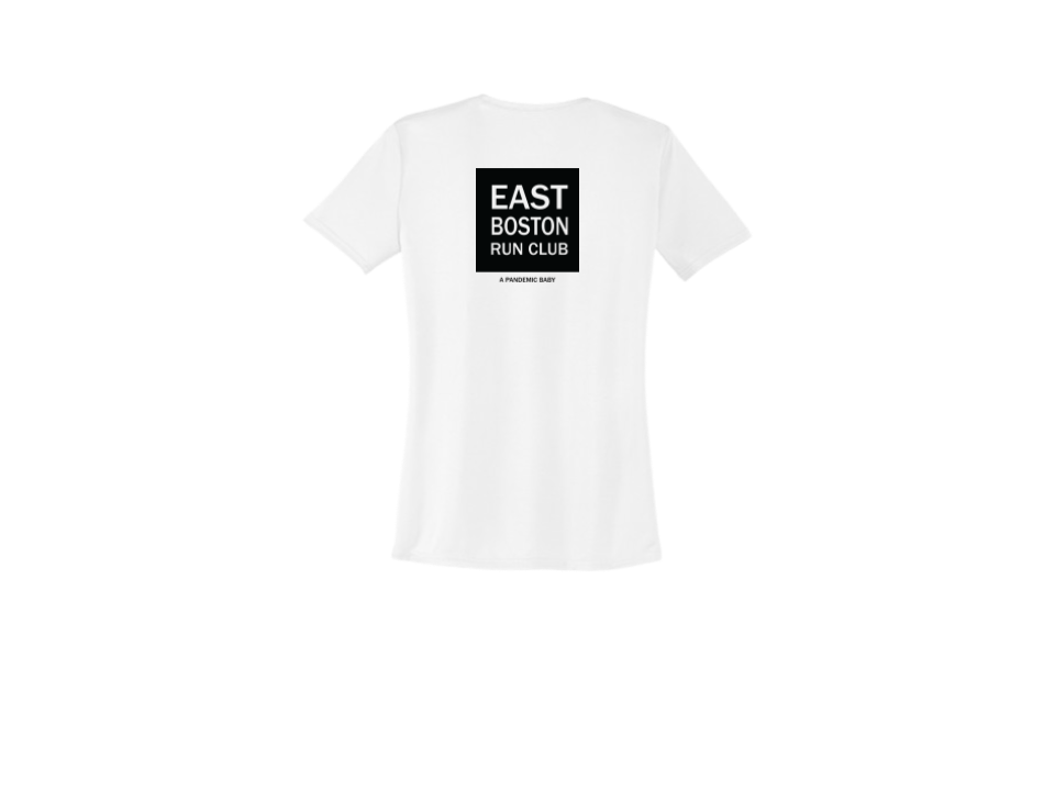 East Boston Run Club - Women's Performance Tee On The Back (LPC380)