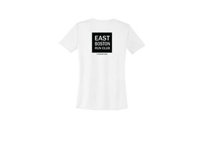 East Boston Run Club - Women's Performance Tee On The Back (LPC380)