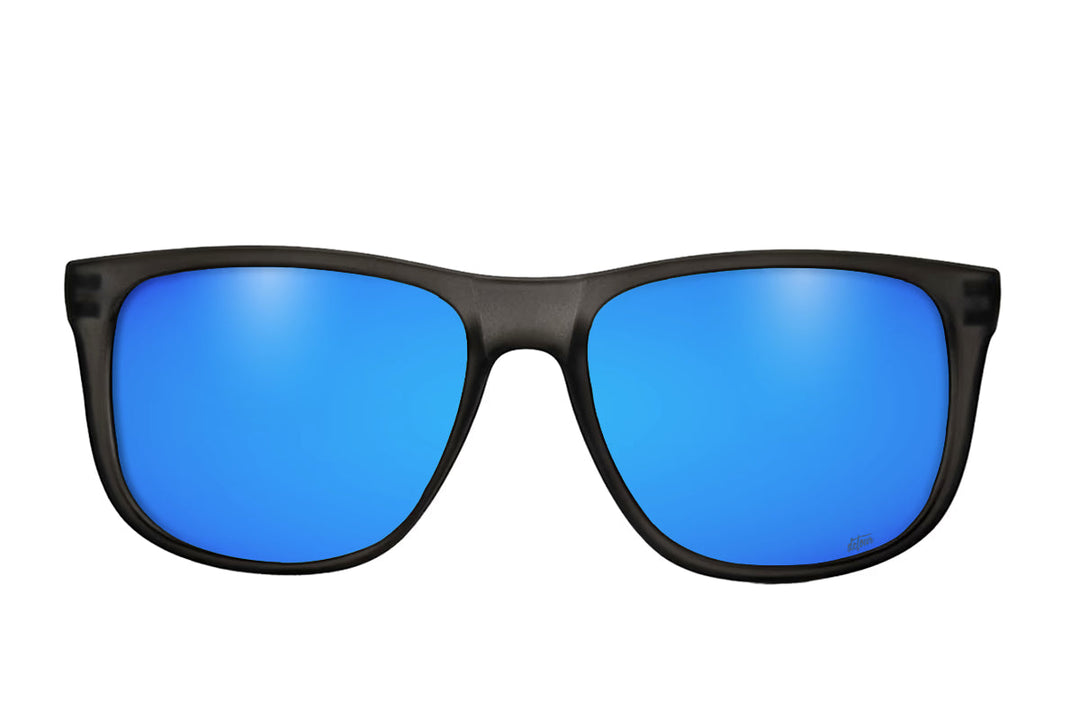 Eminence - Frosted Storm Gray- Electric Blue Lens Polarized