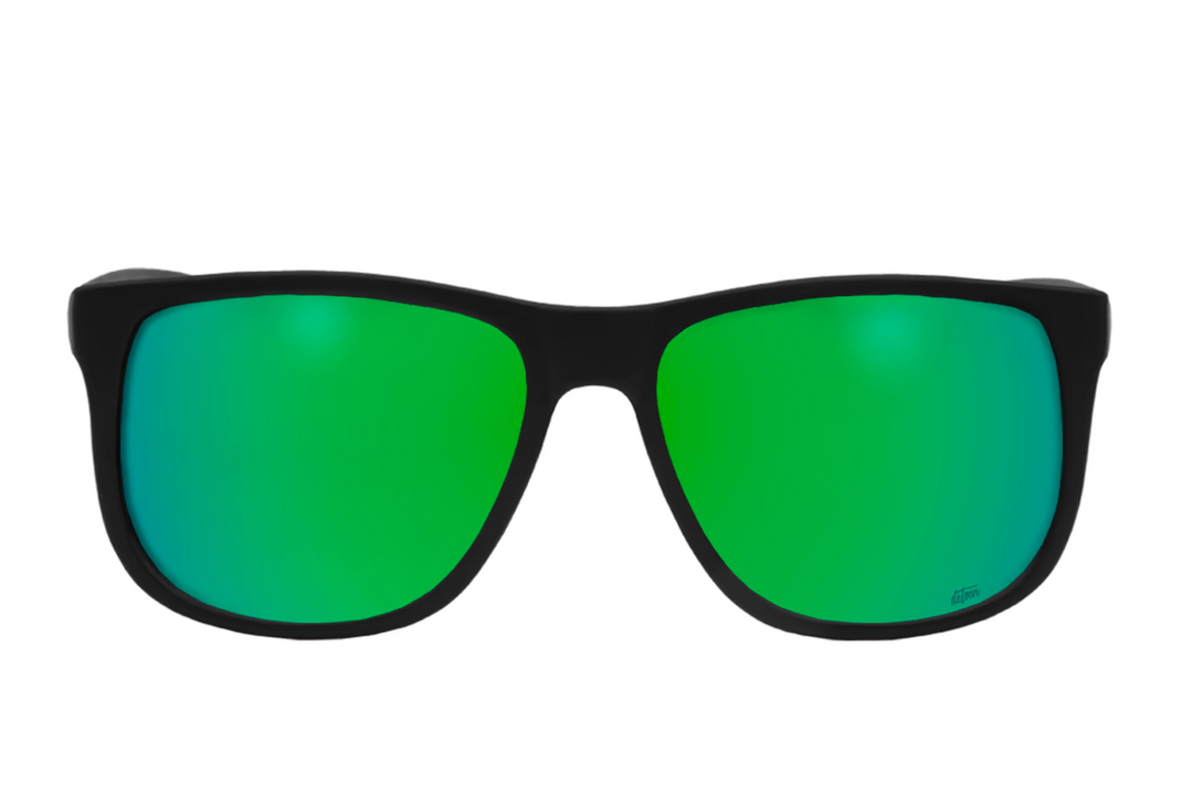 Eminence - Matte Black - Green Lens Polarized