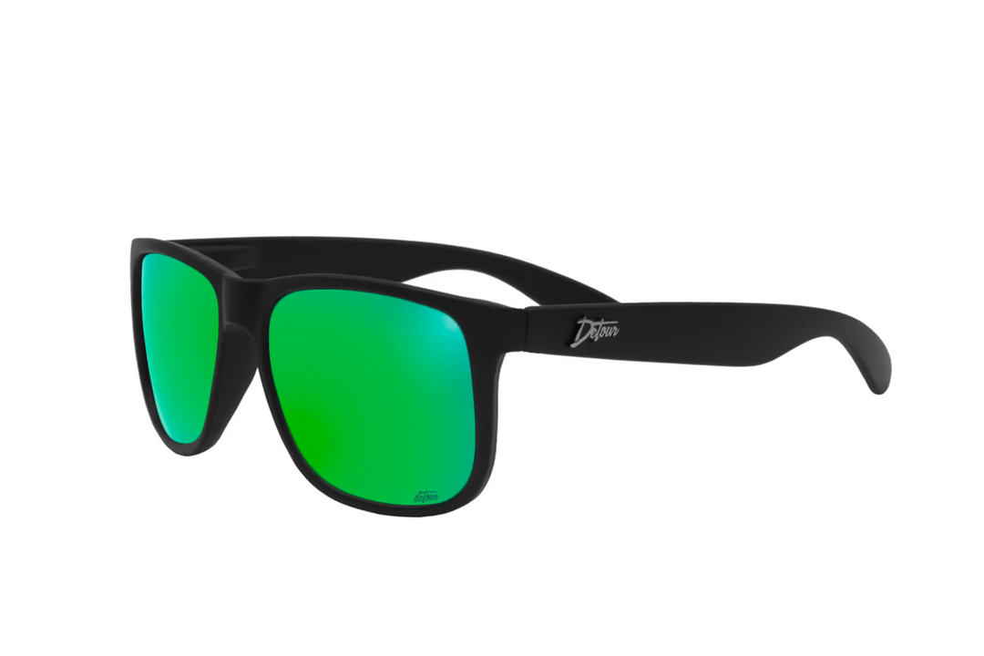 Eminence - Matte Black - Green Lens Polarized
