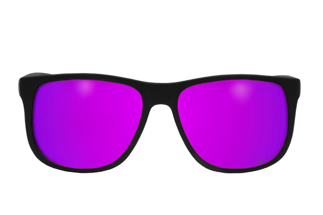 Eminence - Matte Black - Purple Polarized Lens