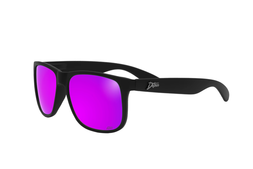 Eminence - Matte Black - Purple Polarized Lens