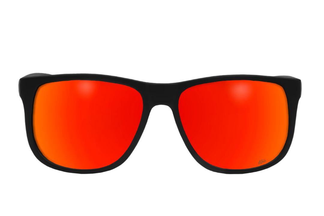 Eminence - Matte Black - Red Sunset Lens Polarized