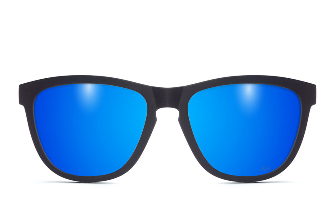 Matte Black - Electric Blue Lens Polarized - Essentials