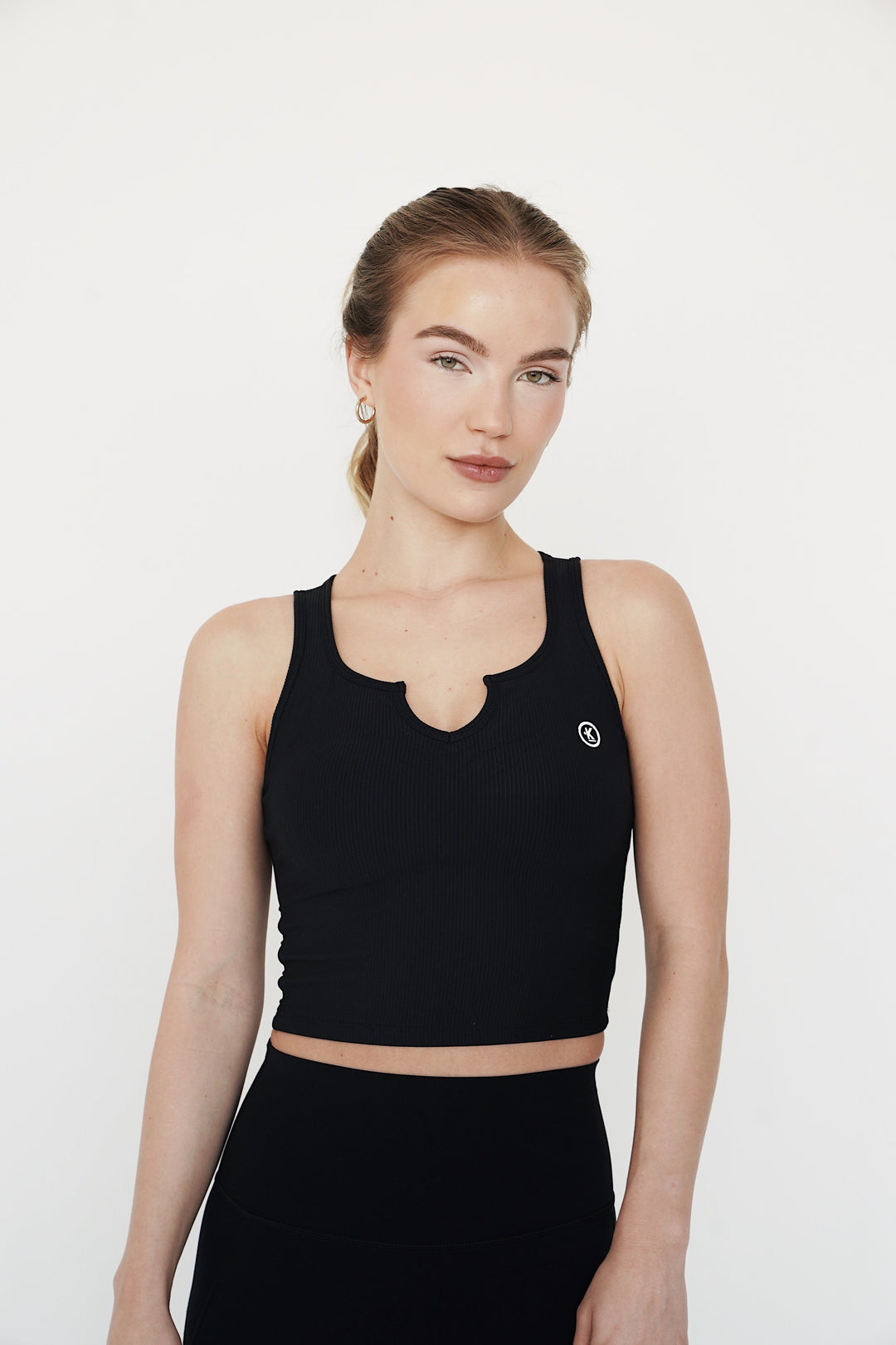 I Am Self Love Ribbed Quick-Dry Butter Black Tank