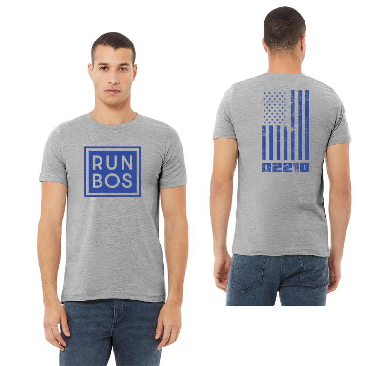 Camiseta unisex Bella &amp; Canvas con bandera azul de Boston Waterfront 5K (W004) (3001CVC)