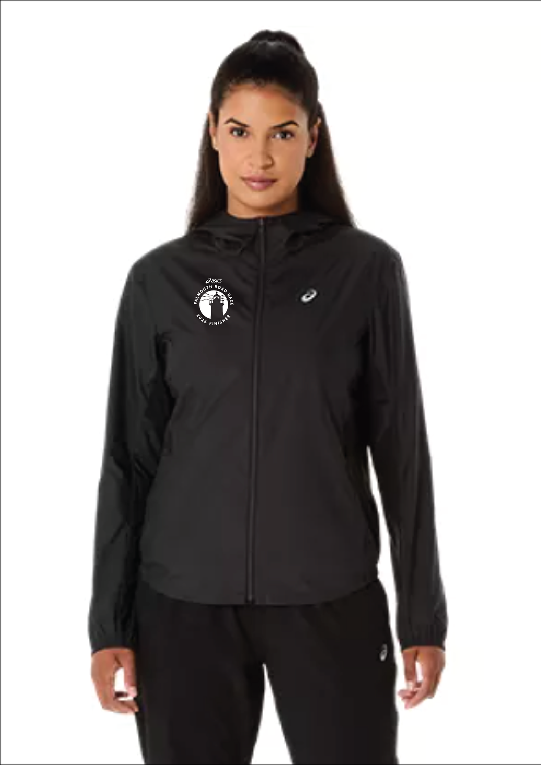 ASICS Falmouth Road Race 2026 FINISHER - Women's Silver Jacket Black (2012D148)FRR26-85