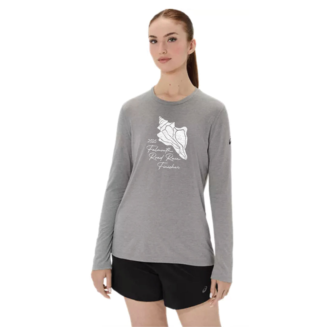 Falmouth Road Race FINISHER - ASICS Women's PR Long Sleeve Triblend Tee Grey (2012D305) (FRR-FIN-04)