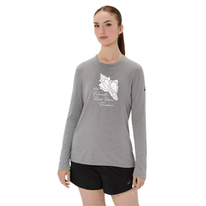 Falmouth Road Race FINISHER - ASICS Women's PR Long Sleeve Triblend Tee Grey (2012D305) (FRR-FIN-04)