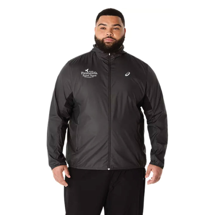 Falmouth Road Race FINISHER - ASICS Men's Silver Jacket Black (2011D235) (FRR-FIN-08)