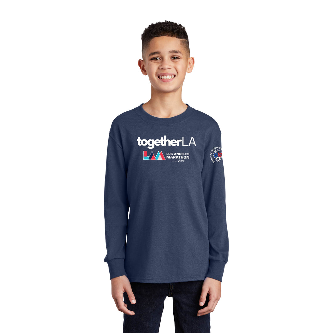 LA Marathon/Together LA/First Responders - Youth Cotton Long Sleeve Tee (PC54YLS)