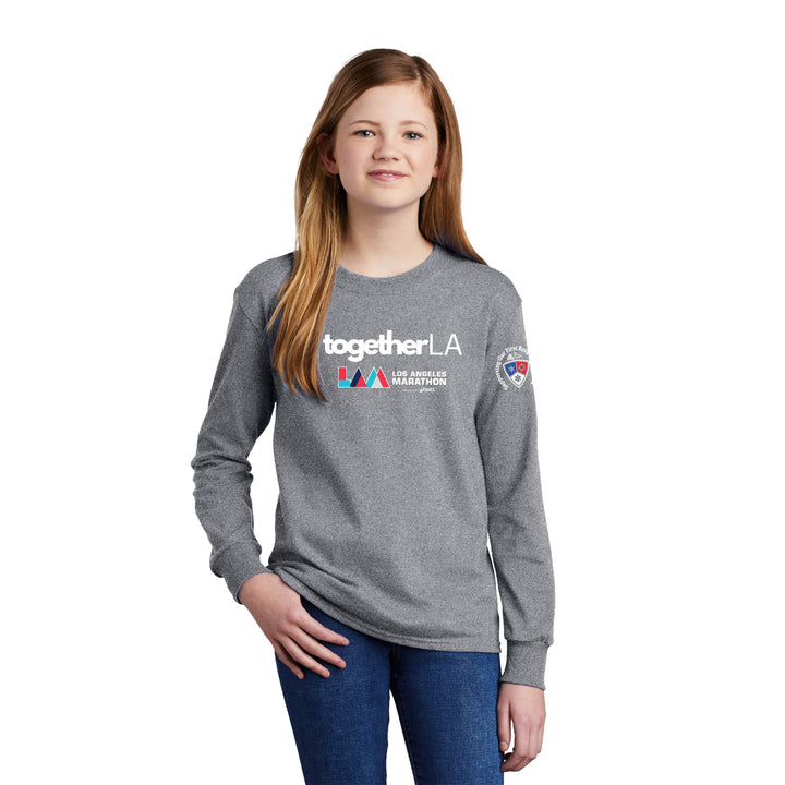 LA Marathon/Together LA/First Responders - Youth Cotton Long Sleeve Tee (PC54YLS)