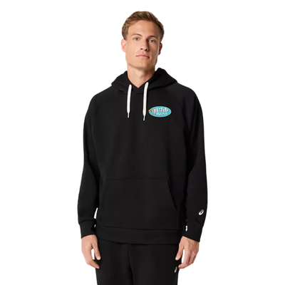 St Pete Run Fest - Sudadera con capucha unisex ASICS de forro polar, color negro (2031F470)