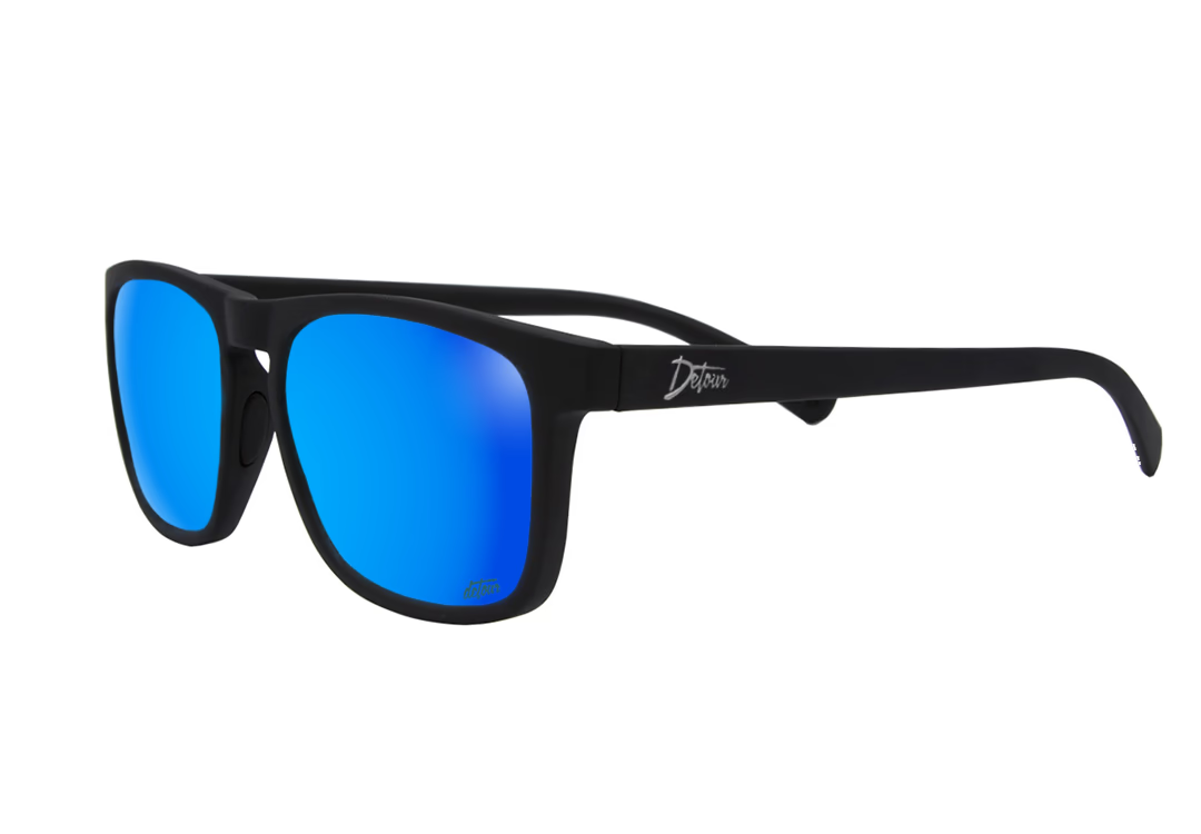 Floaties - Matte Black - Electric Blue Polarized