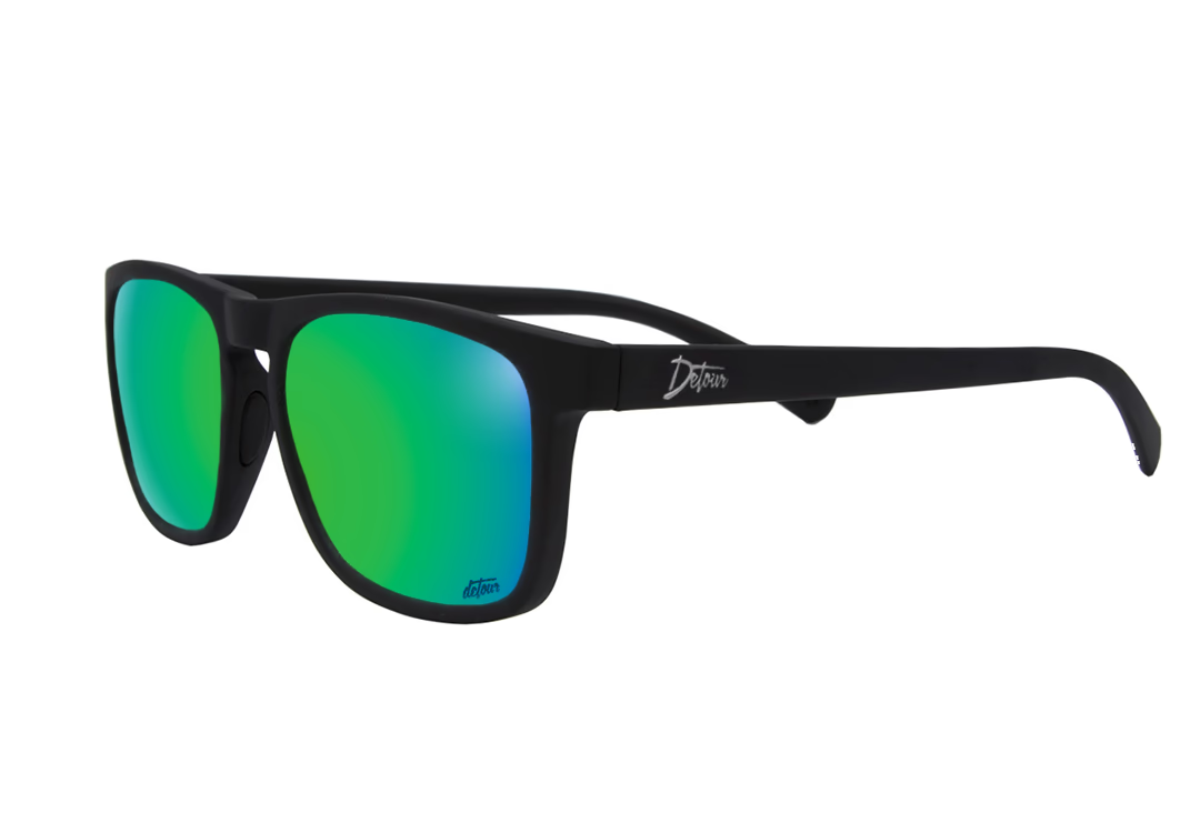 Floaties - Matte Black - Green Machine Polarized