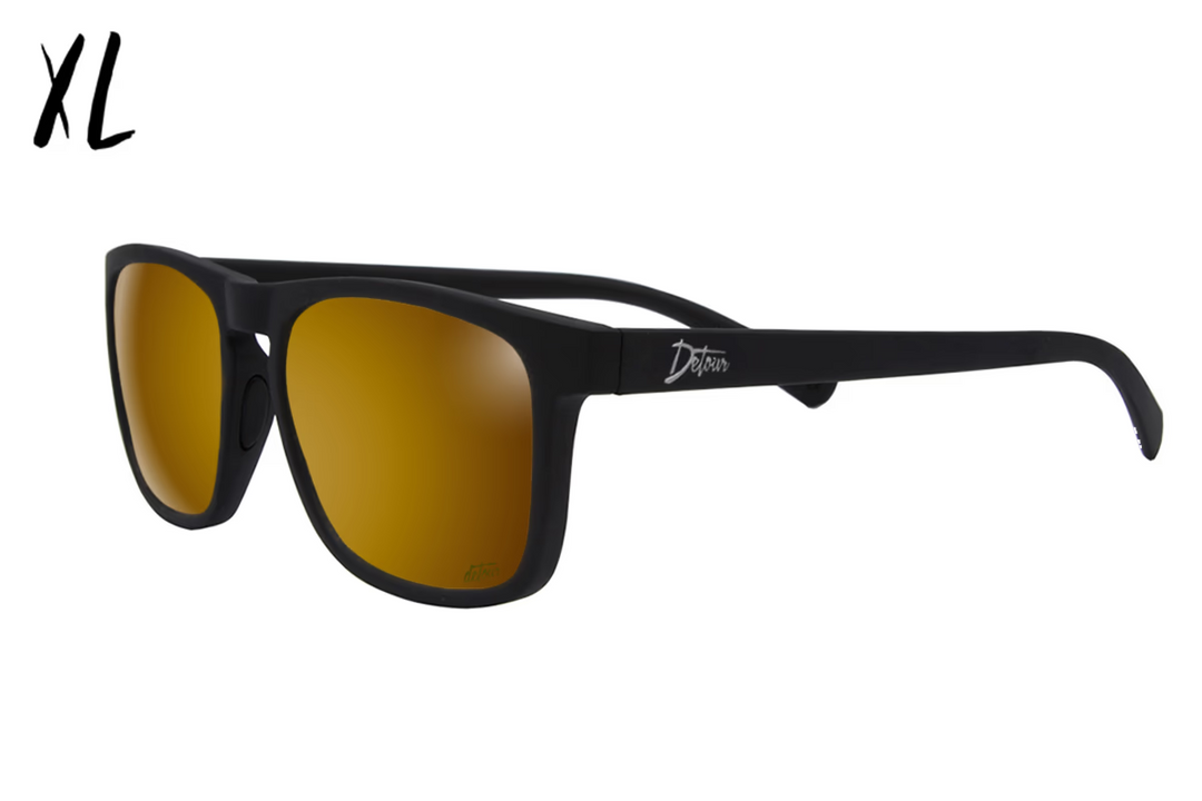 Floaties XL - Matte Black - 24K Gold Lens Polarized