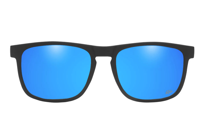 Floaties XL - Matte Black - Electric Blue Lens Polarized