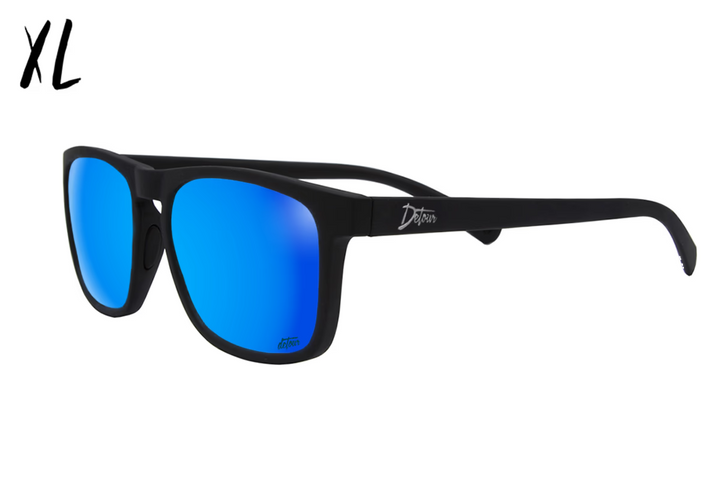 Floaties XL - Matte Black - Electric Blue Lens Polarized