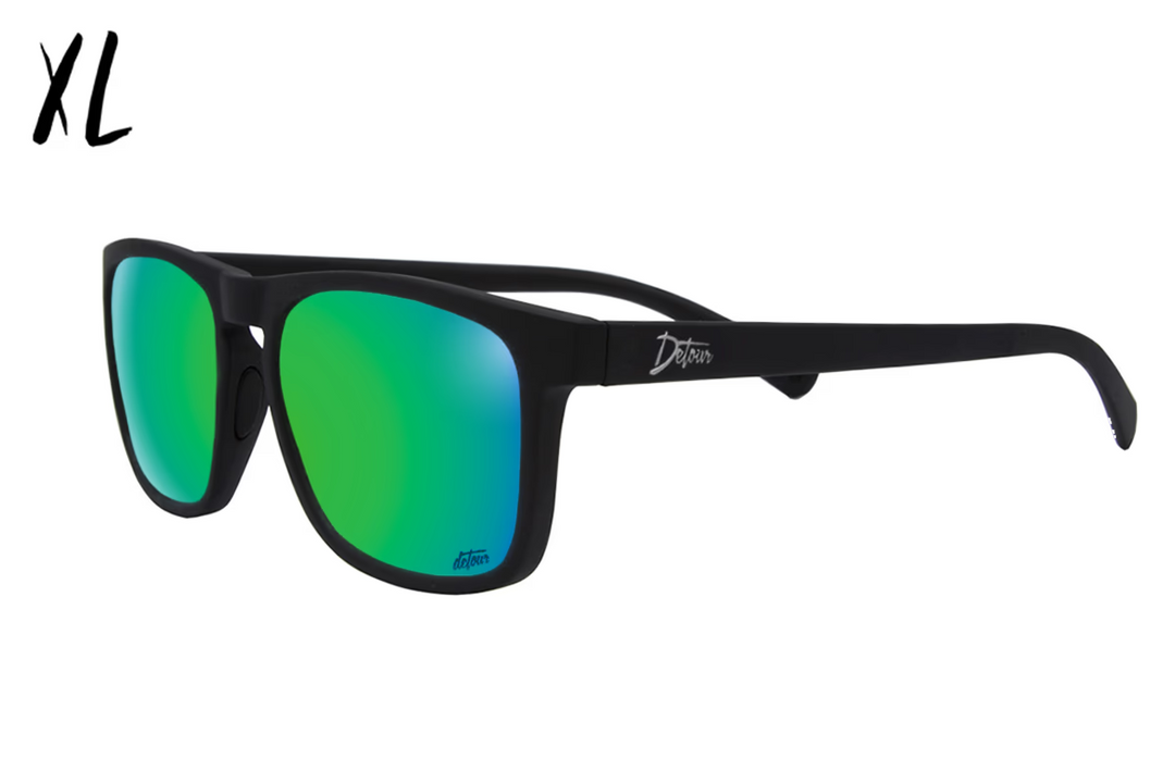 Floaties XL - Matte Black - Green Machine Lens Polarized