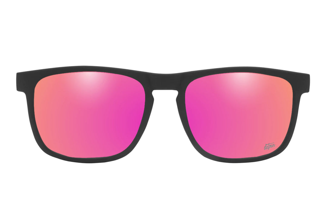 Floaties XL - Matte Black - Pink Lemonade Lens Polarized