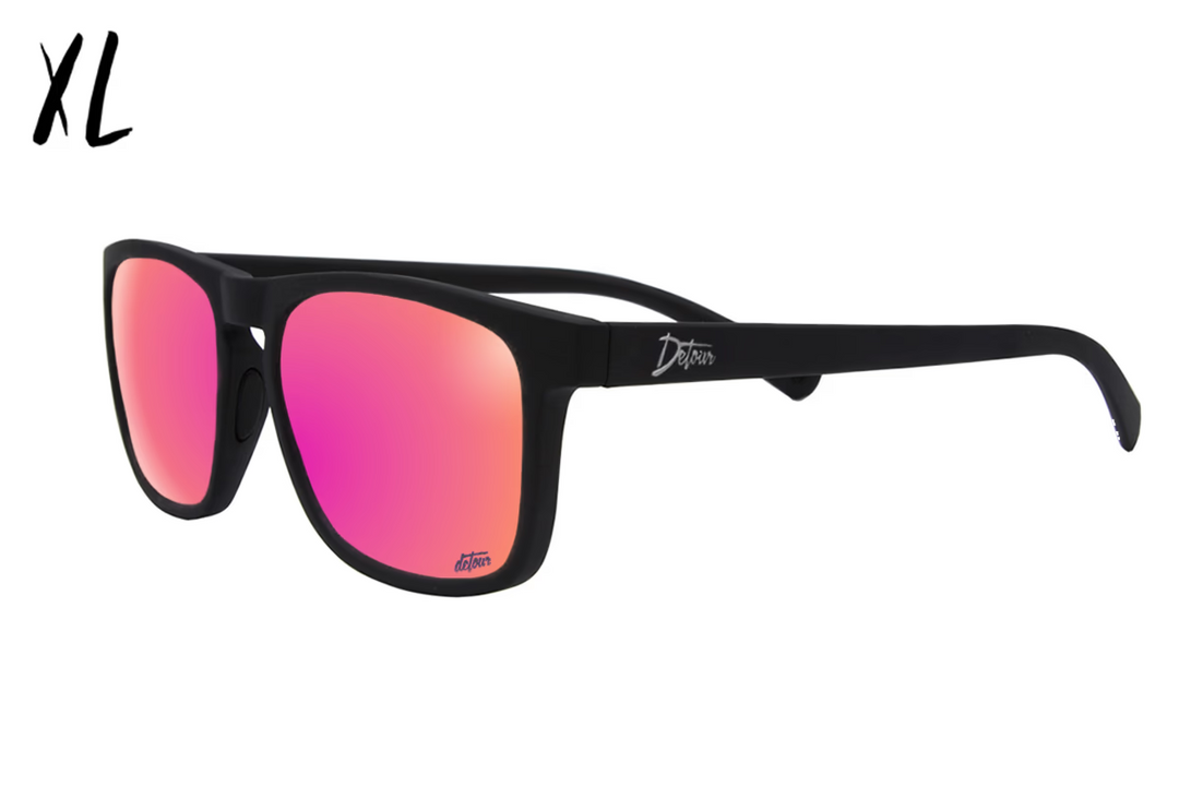 Floaties XL - Matte Black - Pink Lemonade Lens Polarized