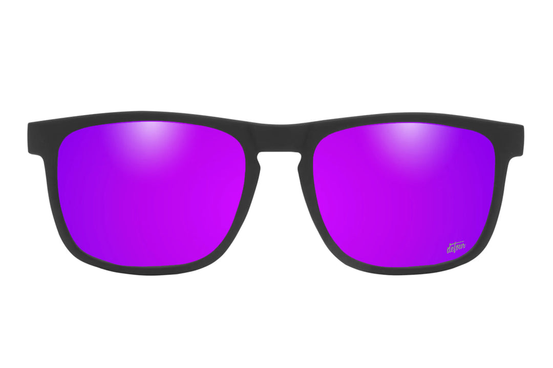 Floaties XL - Matte Black - Purple Lens Polarized