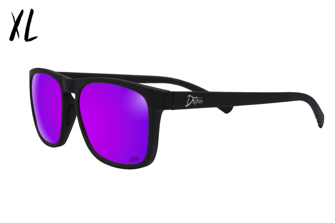 Floaties XL - Matte Black - Purple Lens Polarized