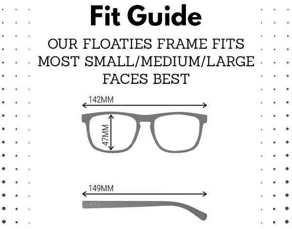 Floaties - Matte Black - Electric Blue Polarized