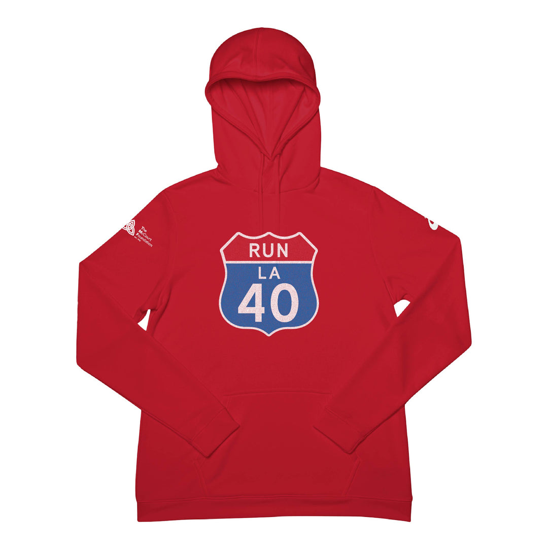 LA Marathon - ASICS Men's French Terry Pullover Hoodie Red (2031A617-024) (LA02/LA35S)