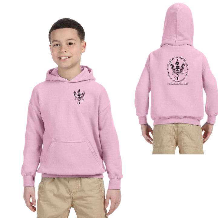 Heroes in Transition- Youth Unisex Hooded Sweatshirt (G185B)