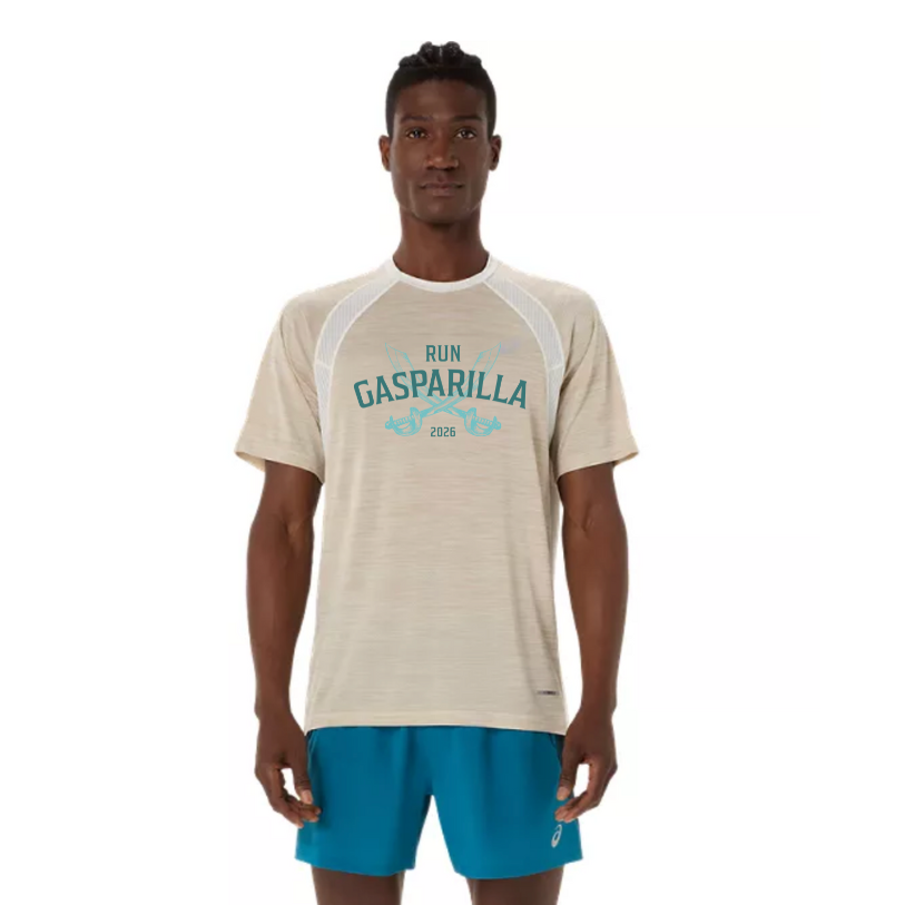 Gasparilla 2026 - ASICS Men's Road SS Top Cream (2011D453) (GAS-10)