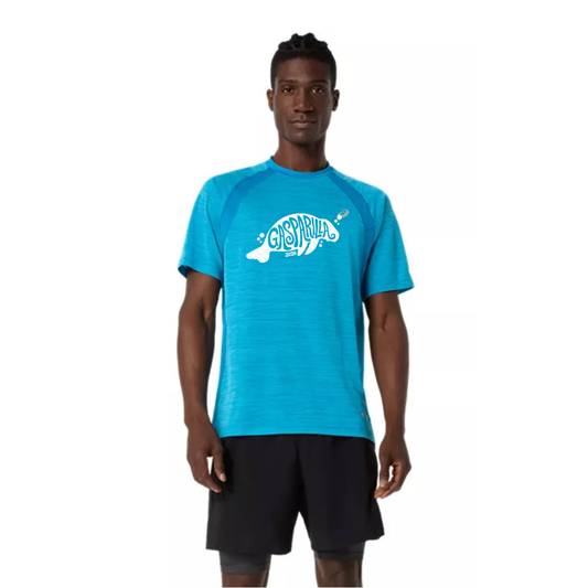 Gasparilla Expo 2026 - ASICS Men's Road SS Top Aegean Blue (2011D453) (GAS-14)
