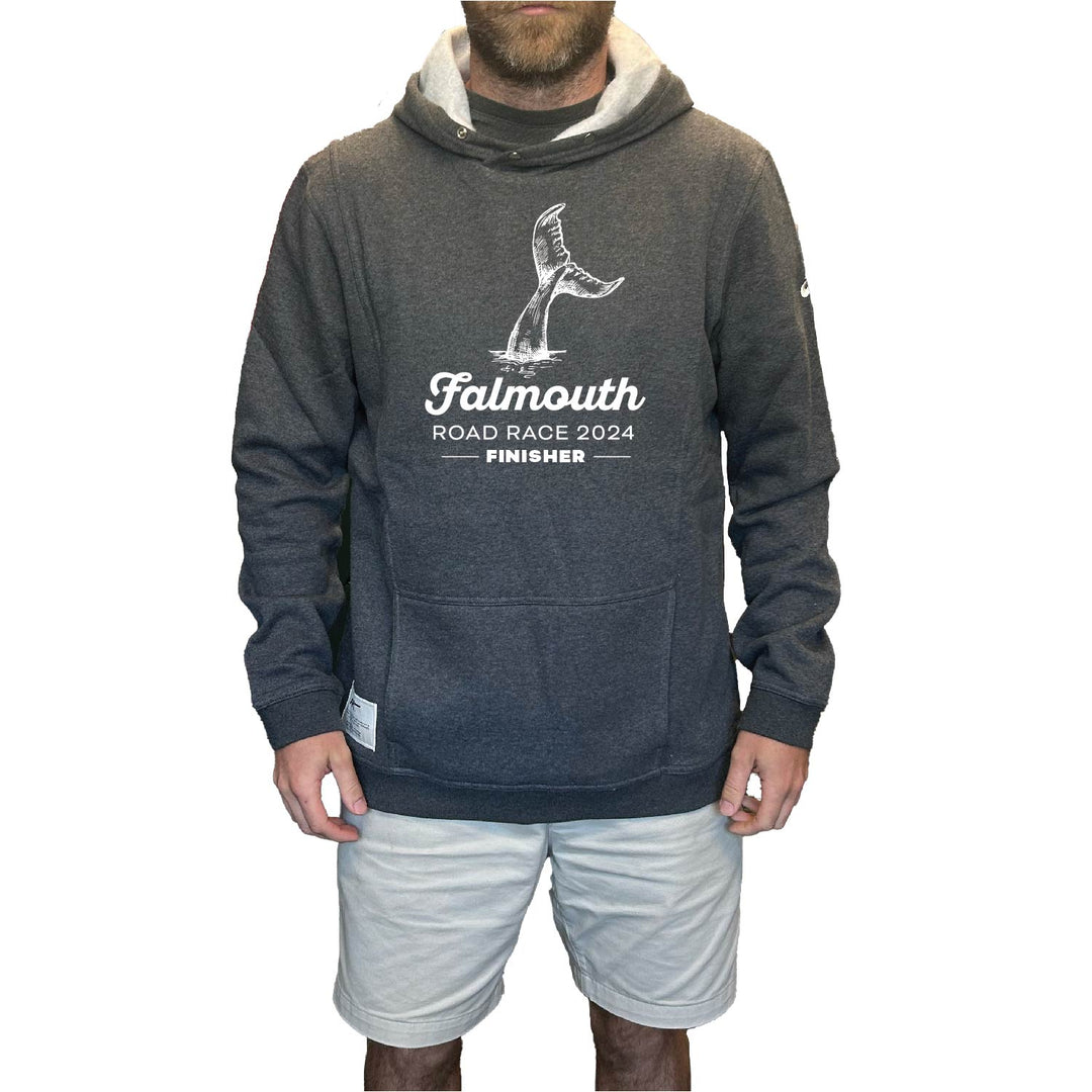 Asics Unisex Falmouth Road Race 2024 Finisher - Sunday Sana Fleece Hoodie Dark Heather Grey (2033B739) FRR25 (POS)