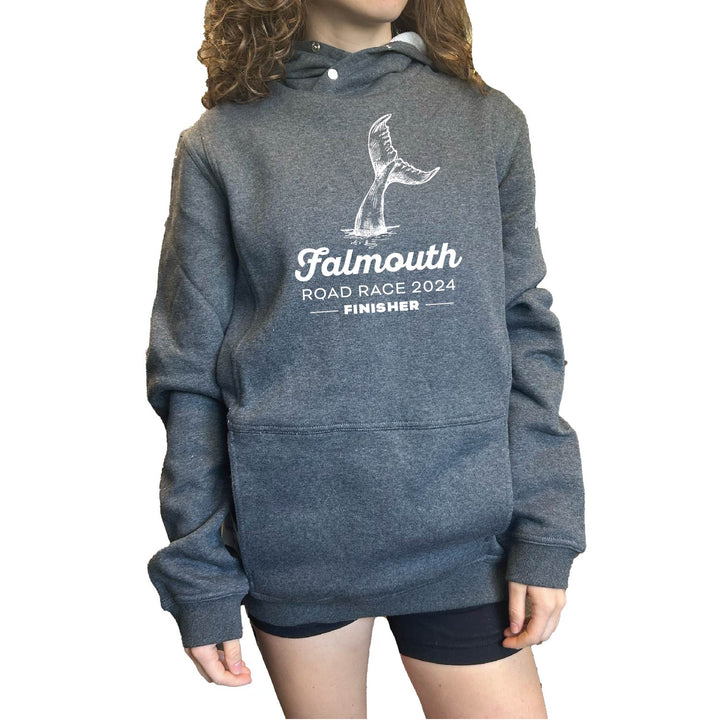 Asics Unisex Falmouth Road Race 2024 Finisher - Sunday Sana Fleece Hoodie Dark Heather Grey (2033B739) FRR25 (POS)