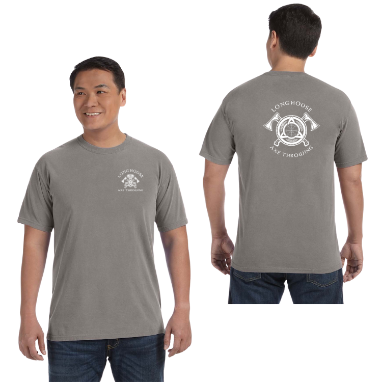 Long House Axe Throwing - Adult Unisex Heavyweight T-Shirt (C1717)