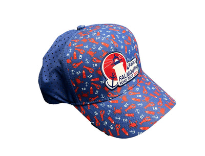 Gorra ASICS unisex Falmouth Road Race 2024 7.0 con estampado azul (POS)