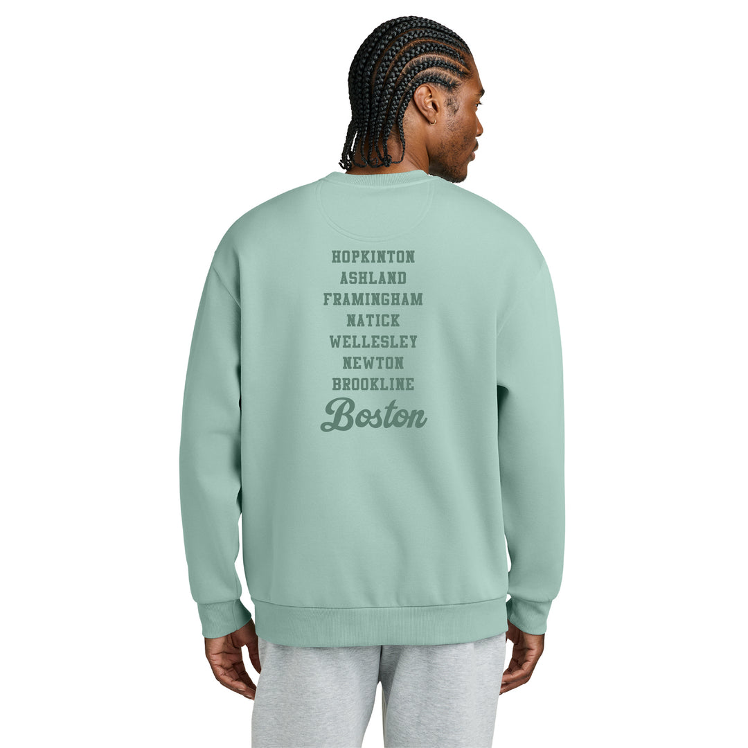 Boston 26.2 - Heavyweight Dusty Sage Fleece Crew (DT6154) (HBM26-10 LC, HBM26-09)