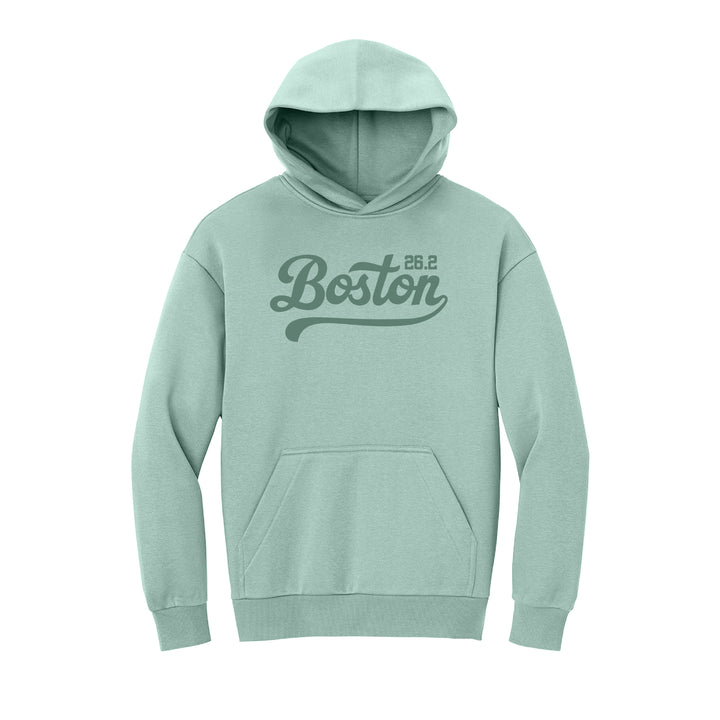 Boston 26.2 - Heavyweight Dusty Sage Fleece Hoodie (DT6150) (HBM26-08)