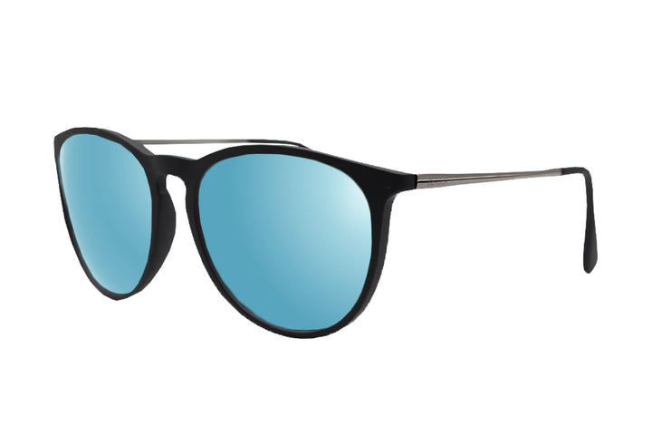 Hurricane - Matte Black - Sky Blue Polarized