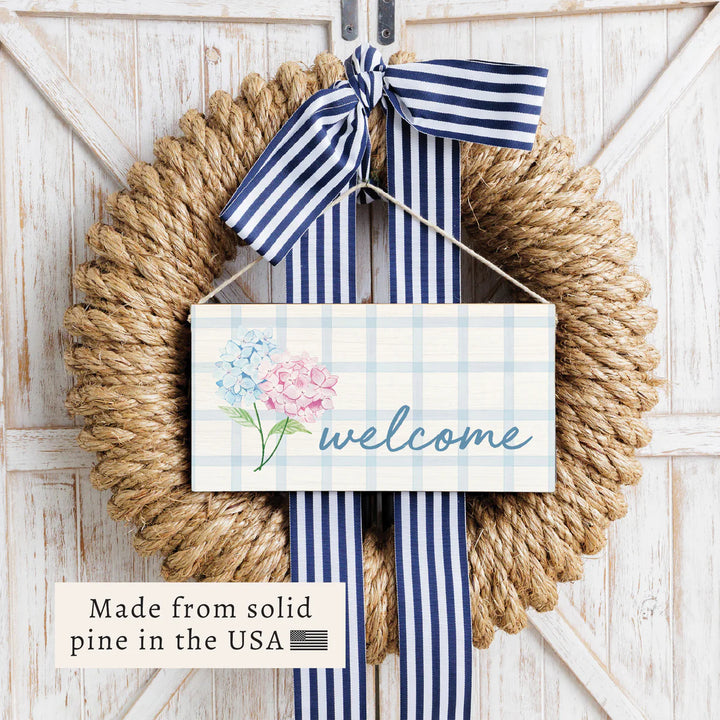 Hydrangeas Pastel Twine Sign