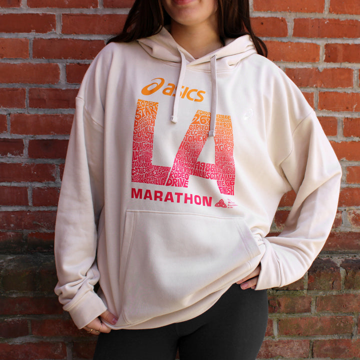 2026 ASICS Los Angeles Marathon - ASICS Unisex Sweat Relax Pull Over Hoodie Oatmeal (2031E699) (LA26-13, LA26-14)