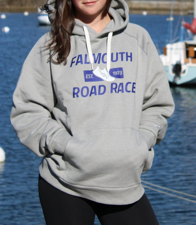 ASICS Falmouth Road Race 2026 - ASICS Unisex Fleece Relaxed Pullover Hoodie Grey Heather (2031F470) (FRR26-03)