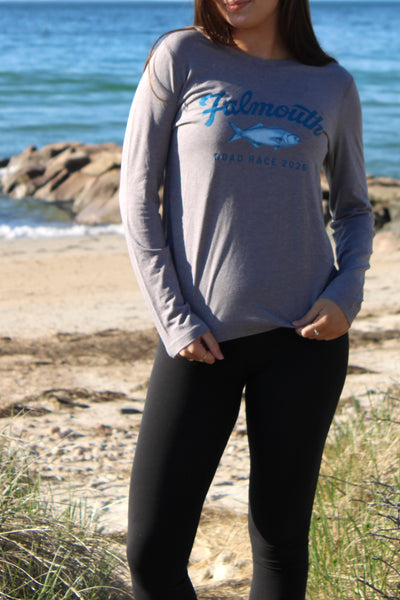 ASICS Falmouth Road Race 2026 - ASICS Women's PR Long Sleeve Triblend Tee Grey (2012D305) (FRR26-15)