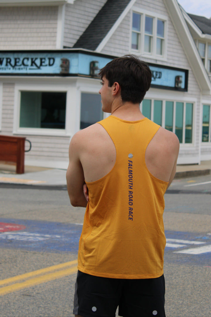 ASICS Falmouth Road Race 2026 - ASICS Men's Road Singlet Yamabuki (2011D478) (FRR26-09 LC, FRR26-19 Back))