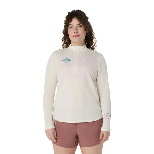 Gasparilla 2026 - ASICS Women's Icon 1/2 Zip Cream (2012D175) (GAS-23)