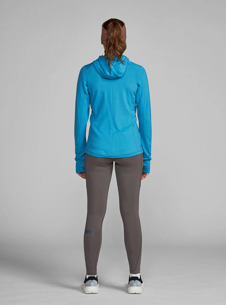 Sudadera con capucha Janji Rover Merino - Bluebird - MUJER