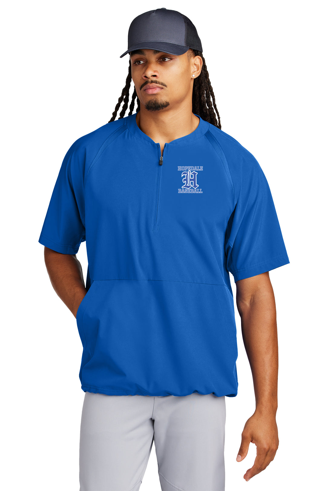 Hopedale Baseball- Sport-Tek® Repeat 1/2-Zip Short Sleeve Jacket (JST489)