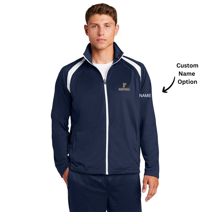 Chaqueta deportiva de tricot para hombre de baloncesto de la escuela secundaria Foxborough (JST90)