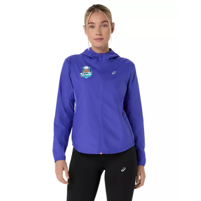 Crim 49 - Chaqueta ASICS plateada para mujer color cobalto (2012D148) (CFR-38)
